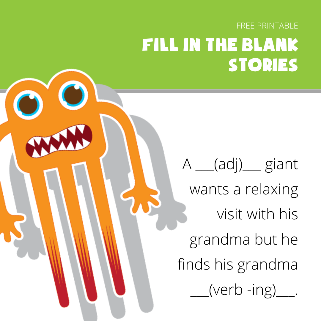 Fill in the blank story Examples- Giant visits Grandma