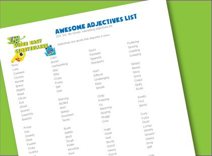 examples of adjectives for kids