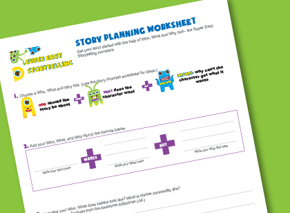 Language Arts Worksheets- Story Planning Writing Worksheet