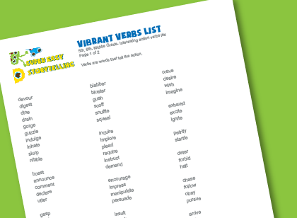 action verbs list for elementary students