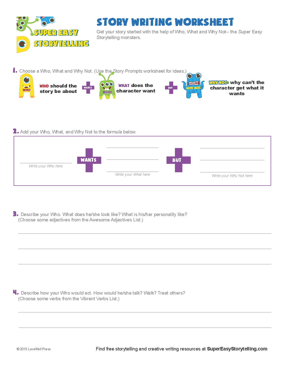 creative writing worksheet helps kids start writing a story