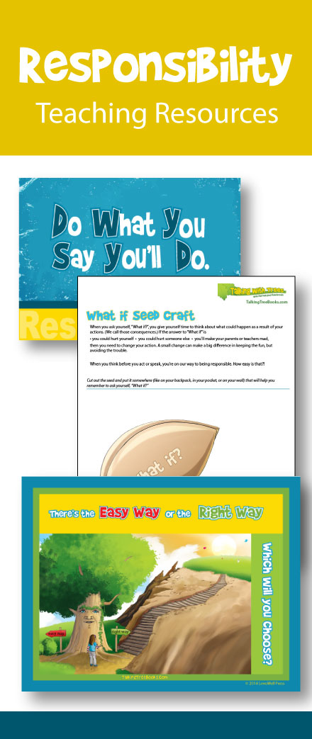 Free worksheets on responsibility, social skills and good character for kids
